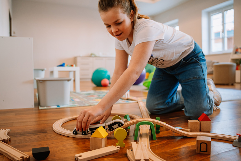 Blick ins Kinder-Spielzimmer beim Familienurlaub in der Steiermark