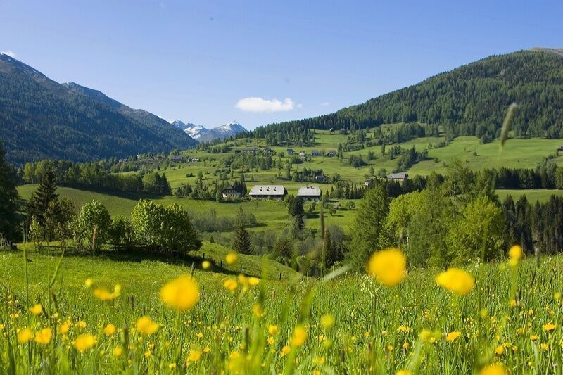 Blick auf die Stolzalpe im Sommer beim Radurlaub in der Steiermark